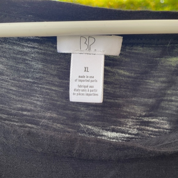 BP Sz XL Black Short Sleeved T-Shirt with Knotted Front Detail Never Worn. - Picture 3 of 3